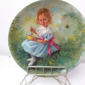 Mother Goose LITTLE MISS MUFFET 1981 Reco Limited Edition 8.5" Plate Mother Goos